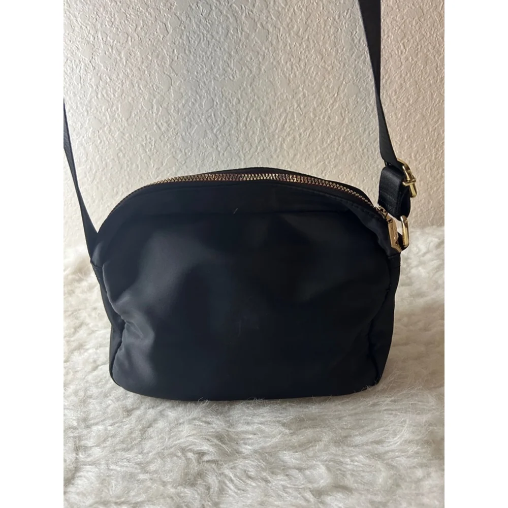 Joan & David Excursion Black Nylon Crossbody Bag Purse with Adjustable Strap